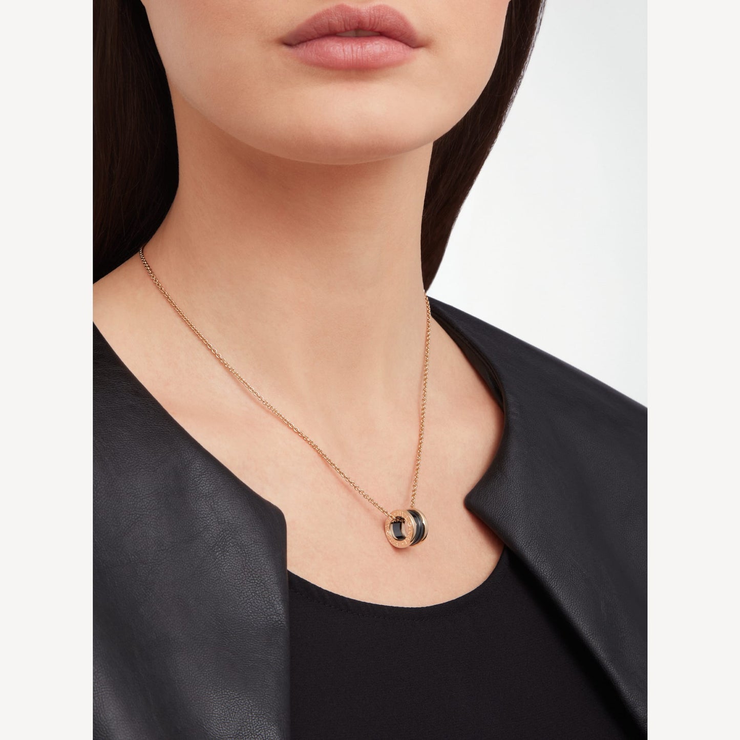 COLLIER BVLGARI B.ZERO1 CERAMIC NOIR ROSE GOLD