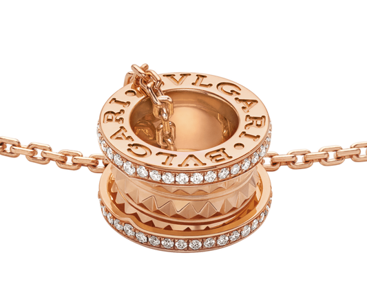 COLLIER BVLGARI B.ZERO SEMI PAVEE-ROSE-GOLD