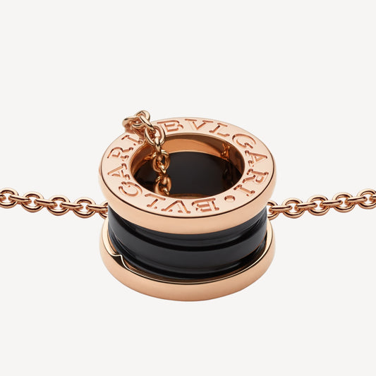 COLLIER BVLGARI B.ZERO1 CERAMIC NOIR ROSE GOLD