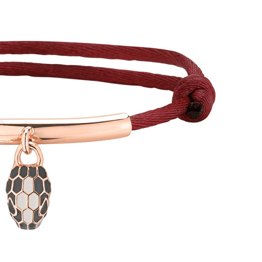 BRACELETS BVLGARI SERPENTI FOREVER CORDE ROUGE ROSE GOLD