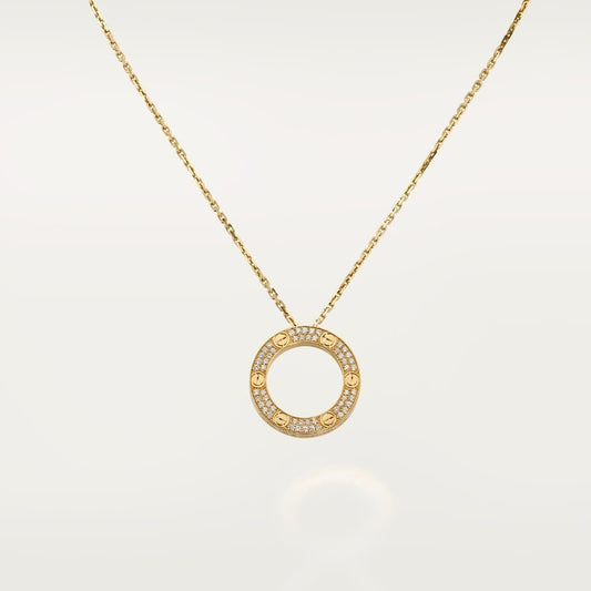 COLLIER CARTIER PENDENTIF LOVE PAVÉ GOLD