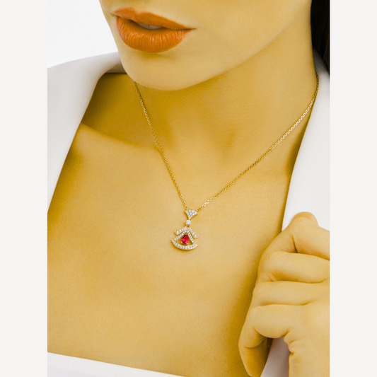 COLLIER BVLGARI DIVAS DREAM ROSE EYE DIAMOND GOLD