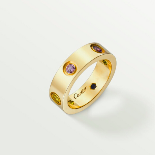 BAGUE CARTIER LOVE DIAMOND COLORS GOLD