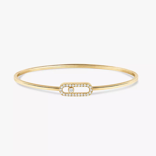 MESSIKA MOVE UNO PAVÉ FLEX BANGLE MM GOLD
