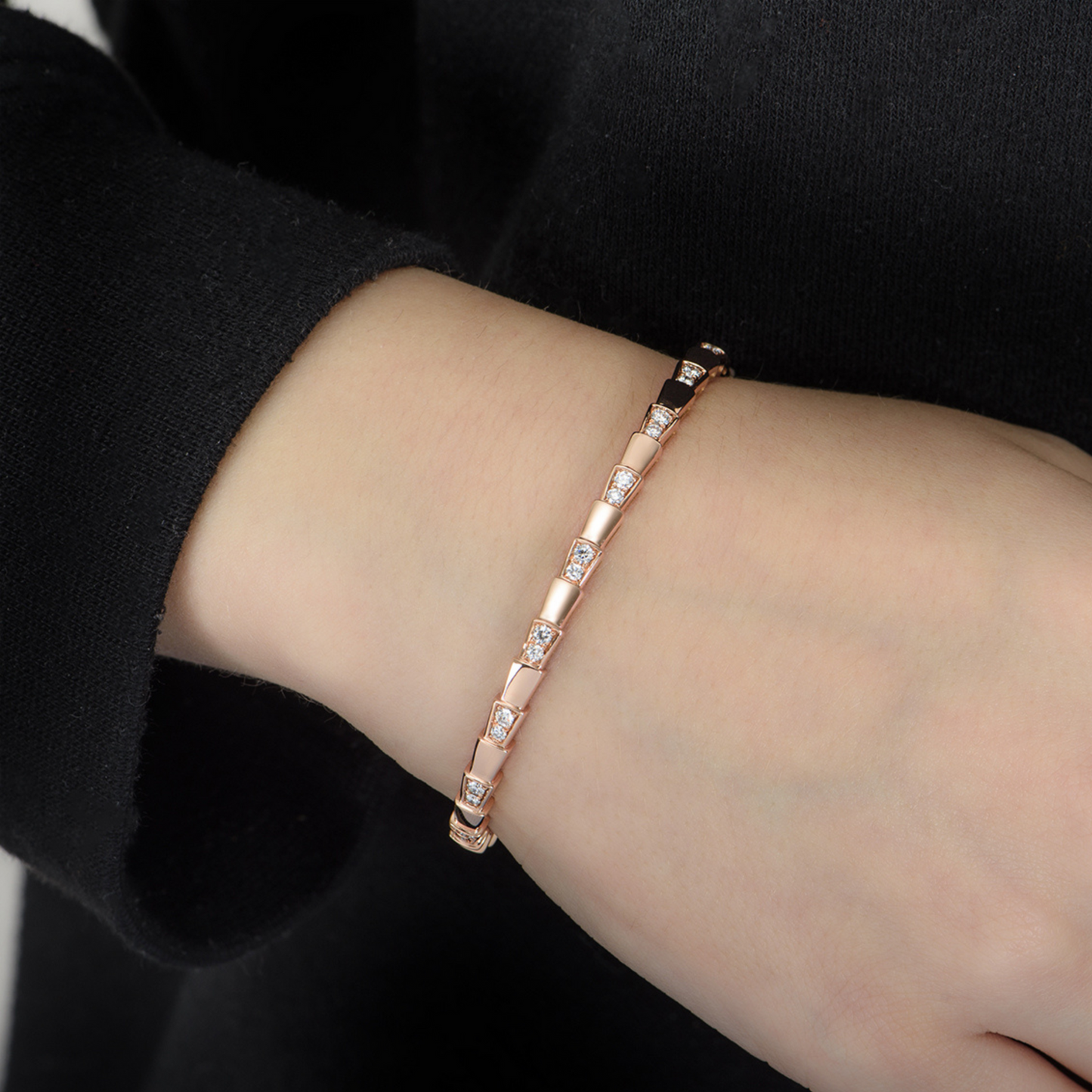 BRACELET BVLGARI SERPENTI DIAMOND ROSE GOLD