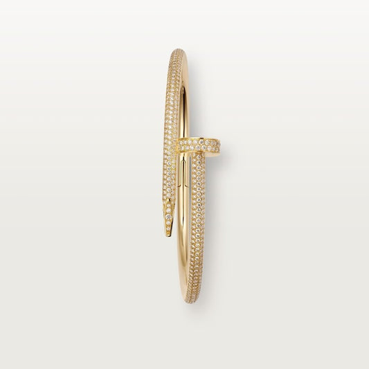 BRACELET CARTIER JUSTE UN CLOU MODÉLE CLASSIQUE SEMI PAVÉ GOLD