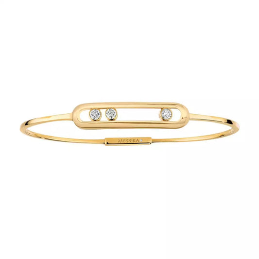 BRACELET MESSIKA SO MOVE BANGLE 3 DIAMONDS GOLD