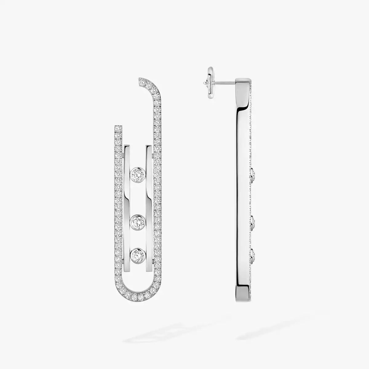 COLLIER+BOUCLE D'OREILLERS MESSIKA "MOVE 10TH SM" DIAMONDS WHITE GOLD