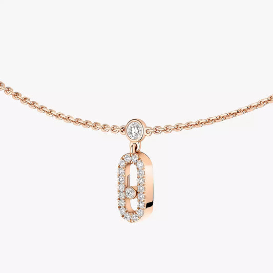 COLLIER MESSIKA CHOKER MOVE UNO PAMPILLE PAVE ROSE GOLD