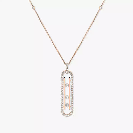 COLLIER+BOUCLE D'OREILLERS MESSIKA "MOVE 10TH SM" ROSE GOLD