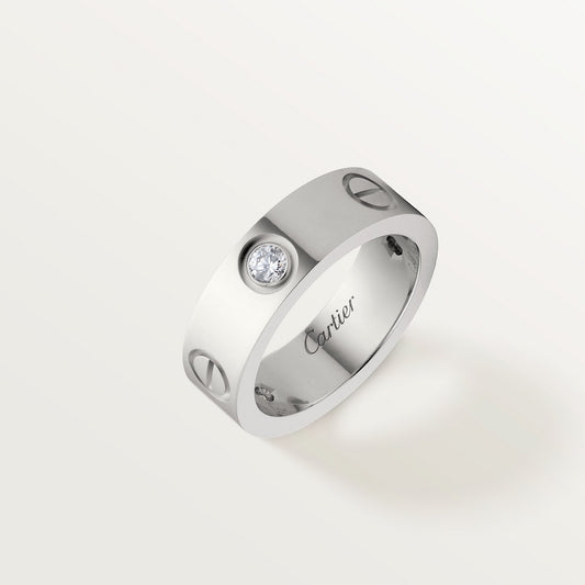 BAGUE CARTIER LOVE MODÈLE CLASSIQUE WHITE GOLD 3 DIAMANTS