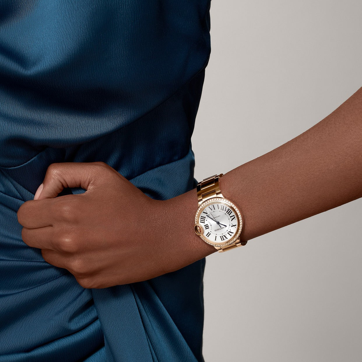 CARTIER BALLON BLEU OR ROSE AVEC STRASS