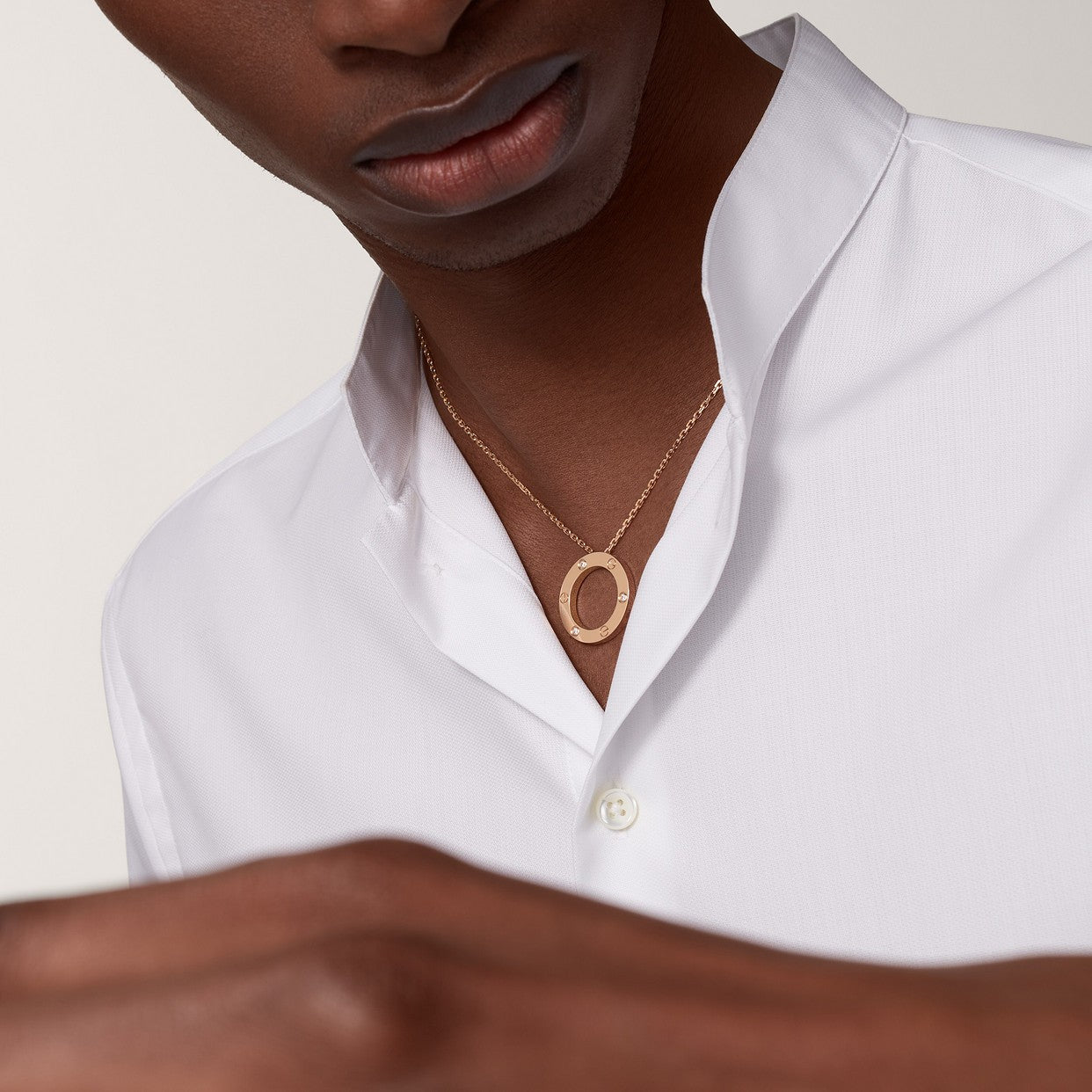 COLLIER CARTIER PENDENTIF LOVE 3 DIAMONDS ROSE GOLD