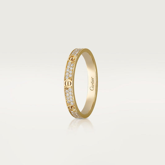 BAGUE CARTIER PETIT MODÈLE PAVÉ GOLD