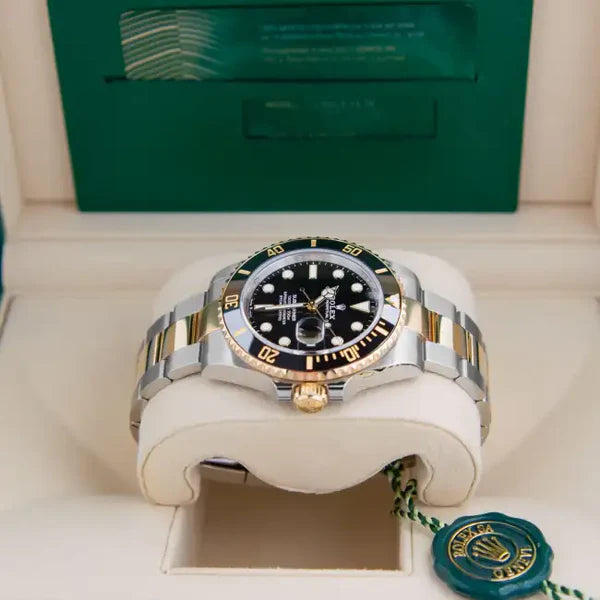 ROLEX SUBMARINER DATE BLACK AND GOLD