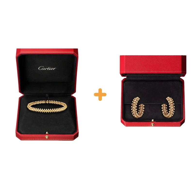 Ensemble deux pièces de la collection « Clash de Cartier » bracelet et boucles d'oreilles