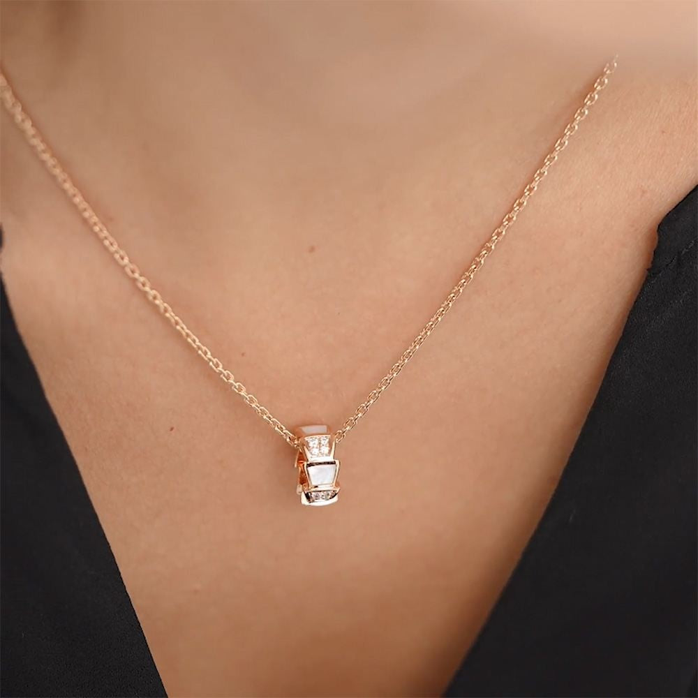 COLLIER BVLGARI VIPER NACRE-ROSE-GOLD