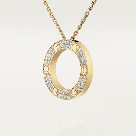COLLIER CARTIER PENDENTIF LOVE PAVÉ GOLD