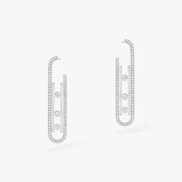 COLLIER+BOUCLE D'OREILLERS MESSIKA "MOVE 10TH SM" DIAMONDS WHITE GOLD