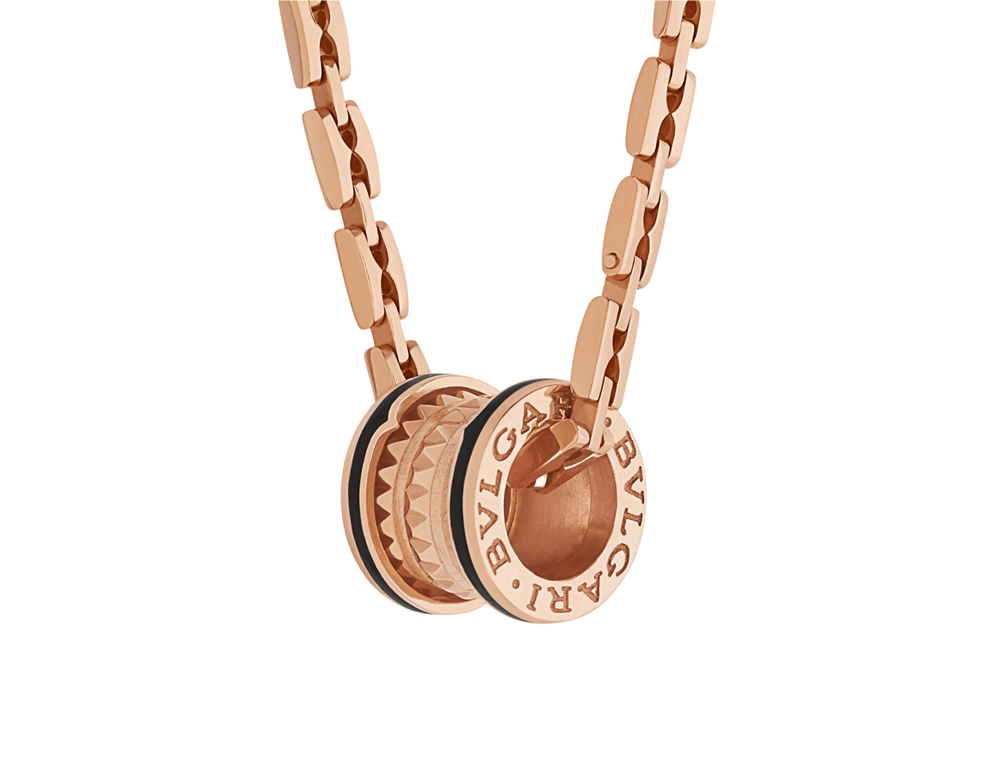 COLLIER BVLGARI B.ZERO SEMI CERAMIC NOIR-ROSE-GOLD
