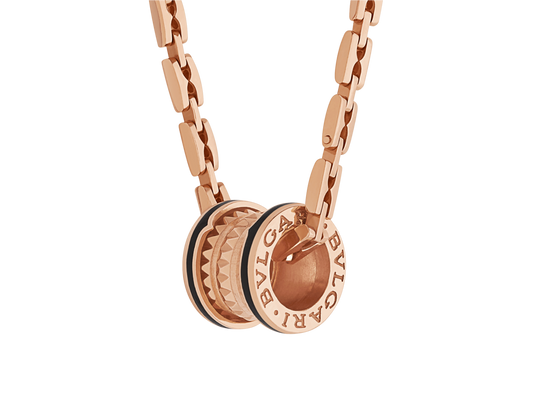 COLLIER BVLGARI B.ZERO SEMI CERAMIC NOIR-ROSE-GOLD
