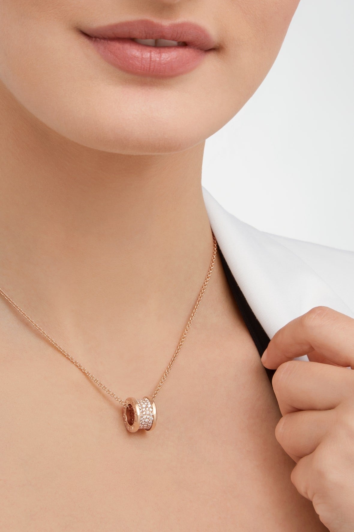 COLLIER BVLGARI B.ZERO DIAMONDS ROSE-GOLD