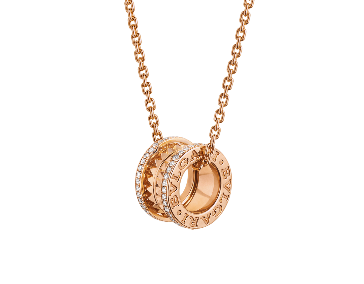 COLLIER BVLGARI B.ZERO SEMI PAVEE-ROSE-GOLD