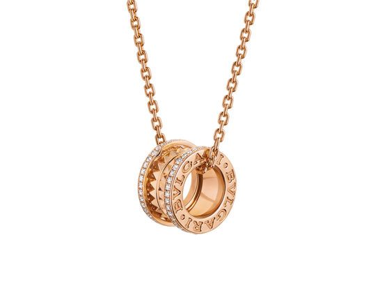 COLLIER BVLGARI B.ZERO SEMI PAVEE-ROSE-GOLD