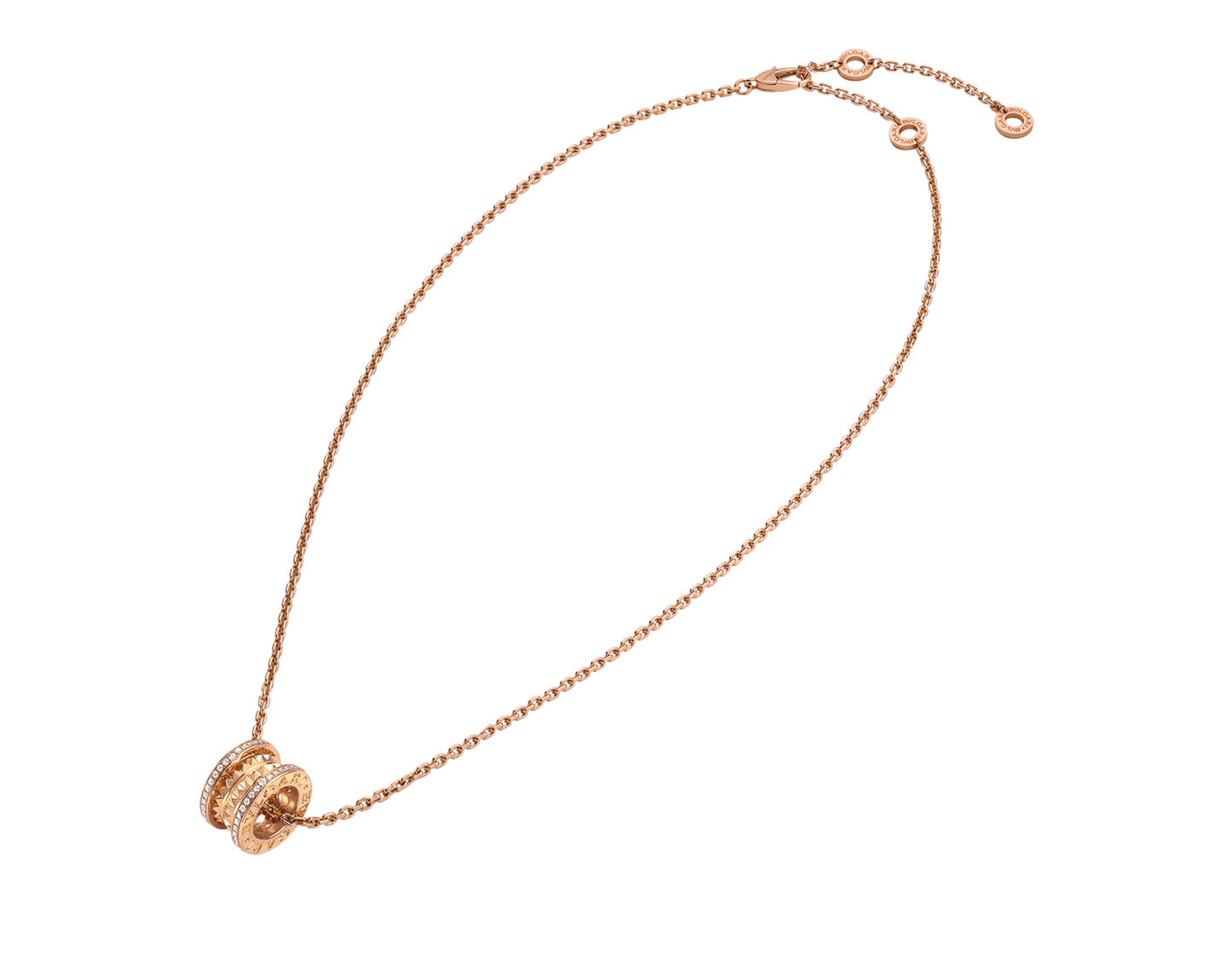 COLLIER BVLGARI B.ZERO SEMI PAVEE-ROSE-GOLD