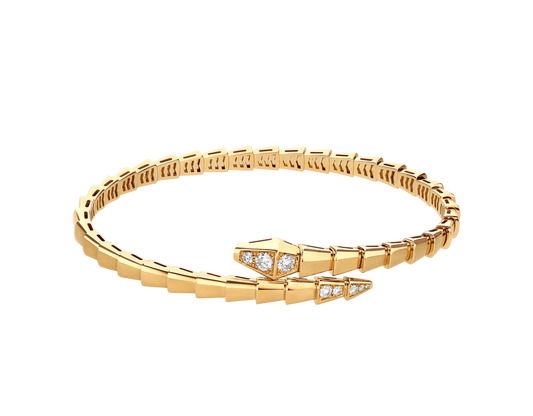 BRACELET BVLGARI SERPENTI SEMI DIAMONDS GOLD