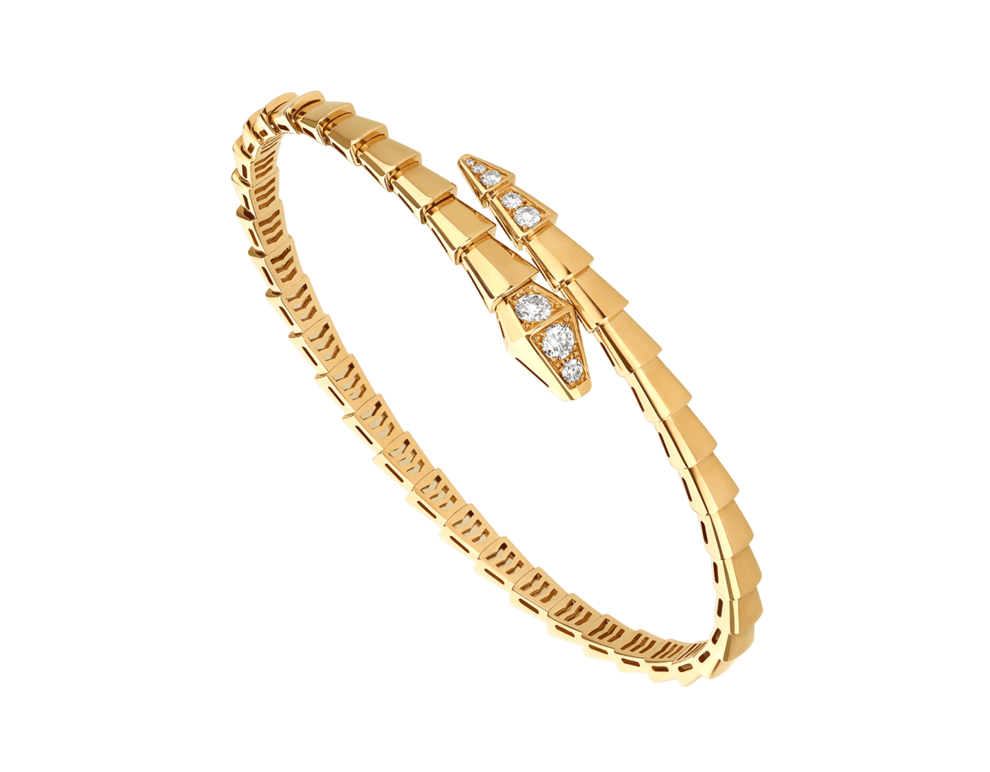 BRACELET BVLGARI SERPENTI SEMI DIAMONDS GOLD