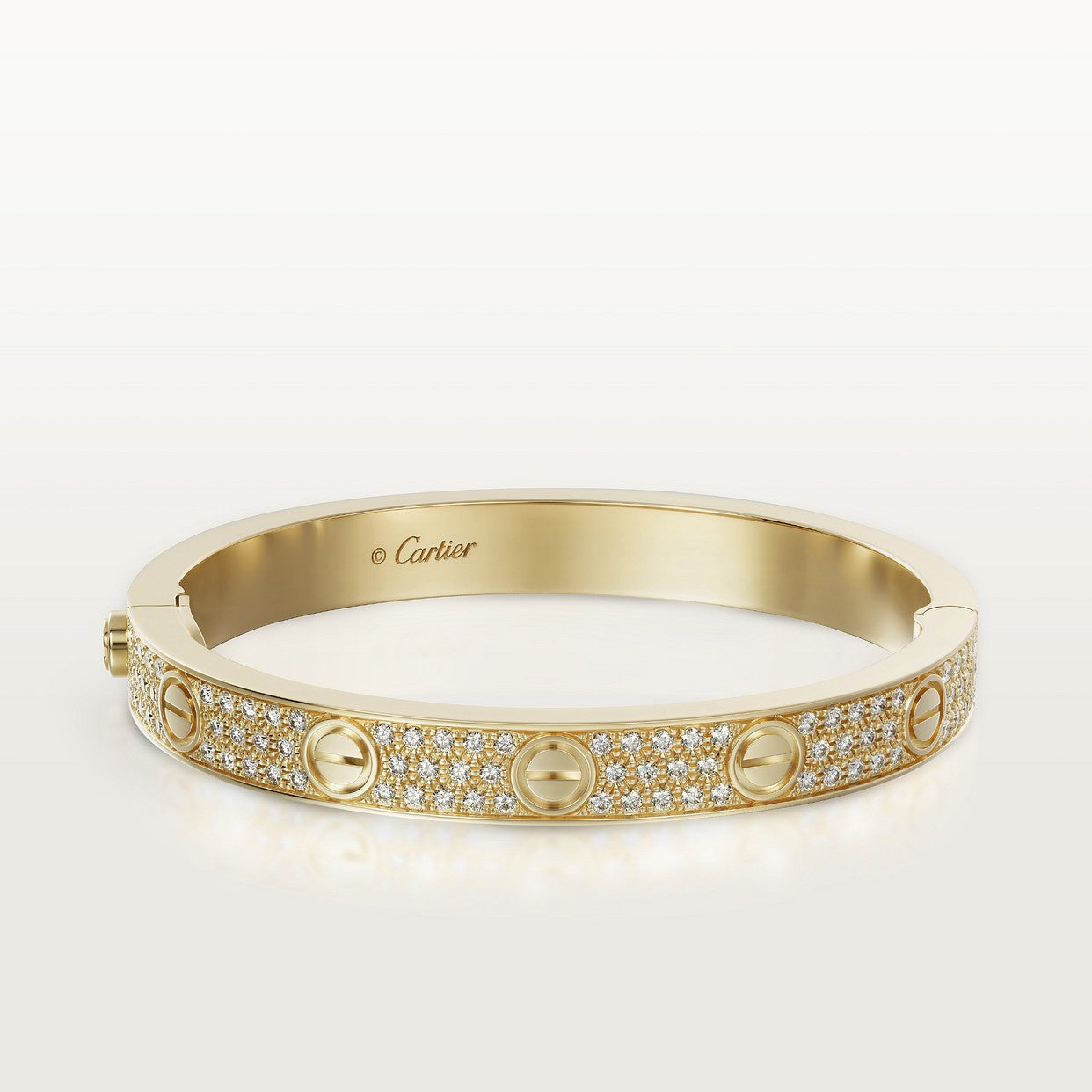 BRACELET CARTIER LOVE MODÉLE CLASSIQUE PAVÉ GOLD