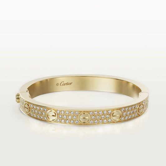 BRACELET CARTIER LOVE MODÉLE CLASSIQUE PAVÉ GOLD