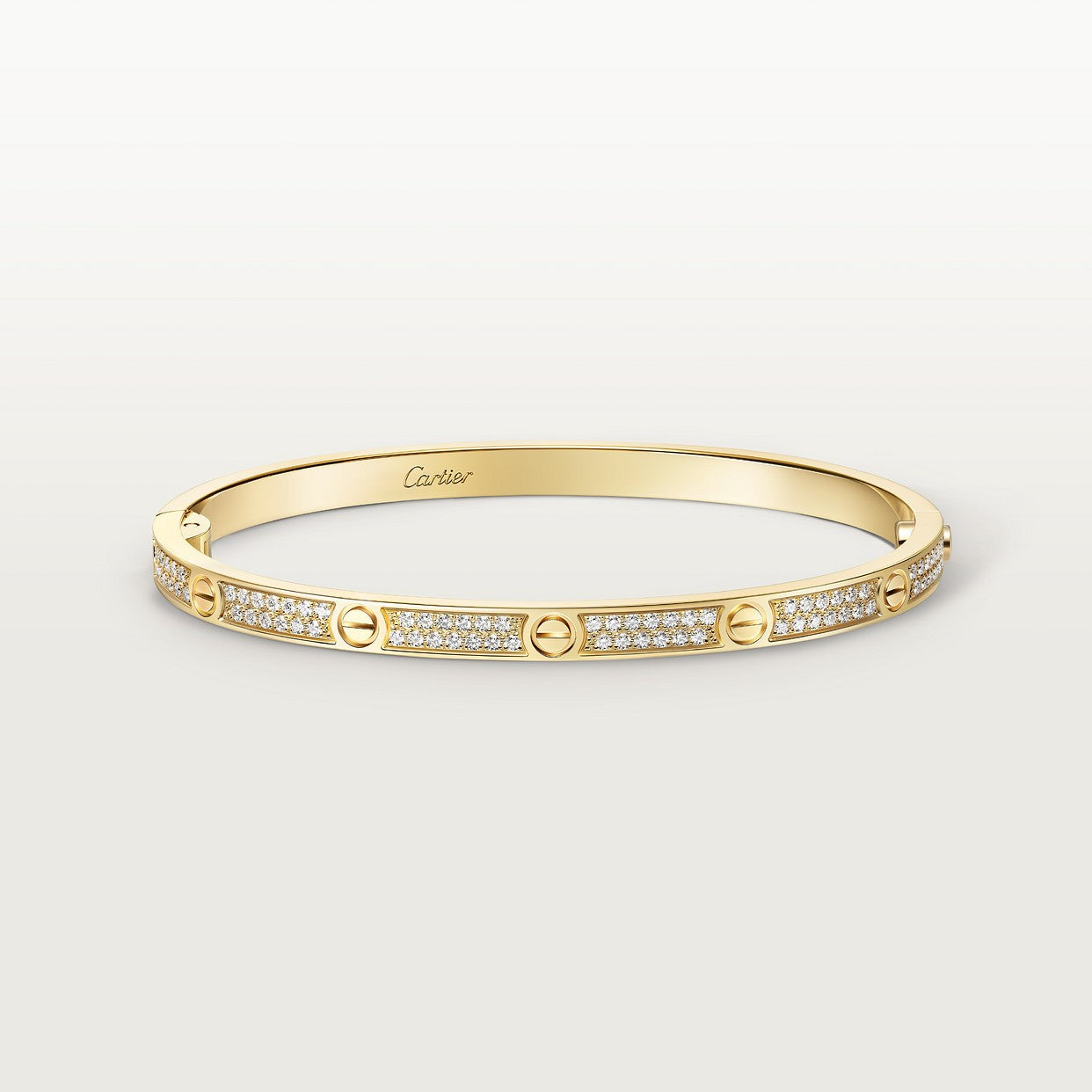 BRACELET CARTIER LOVE PETIT MODÉLE CLASSIQUE PAVÉ GOLD