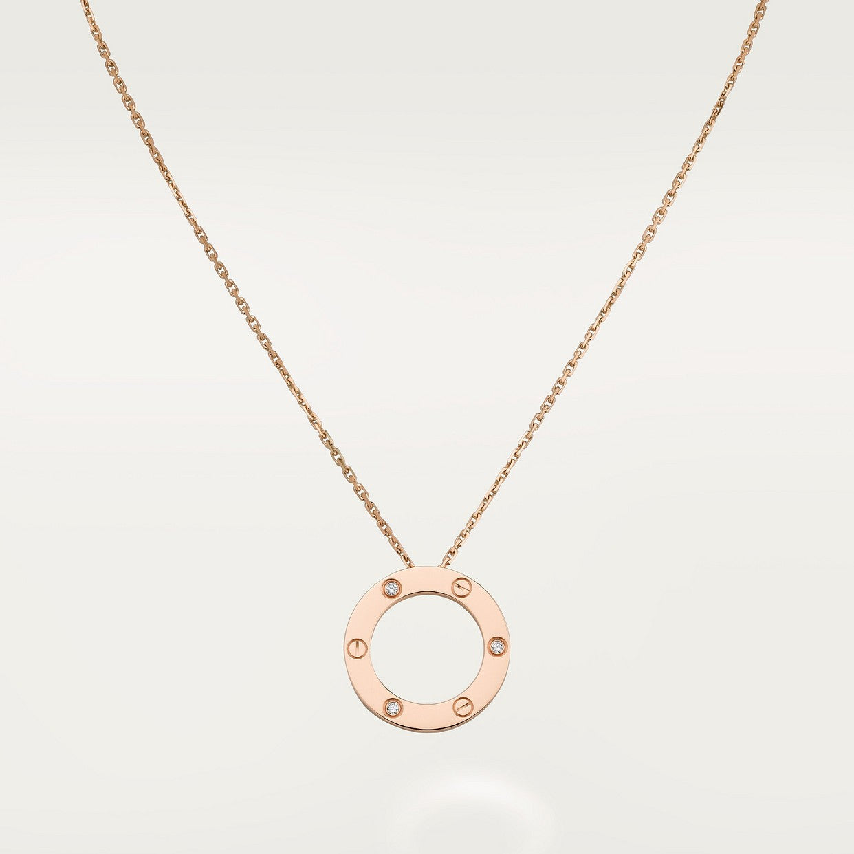 COLLIER CARTIER PENDENTIF LOVE 3 DIAMONDS ROSE GOLD