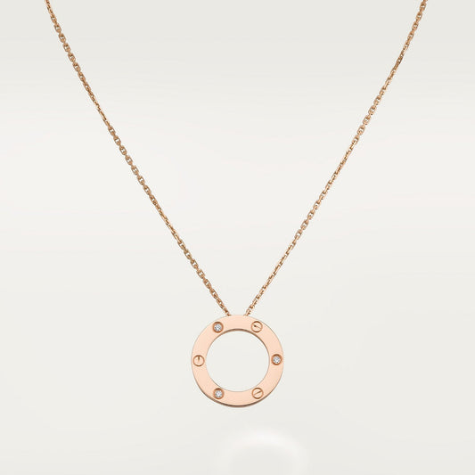 COLLIER CARTIER PENDENTIF LOVE 3 DIAMONDS ROSE GOLD