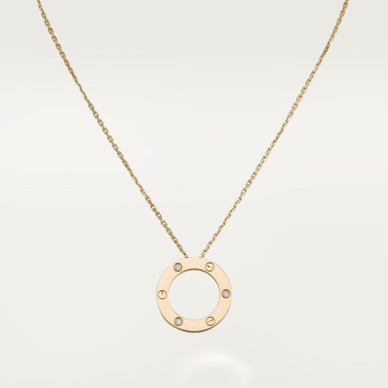 COLLIER CARTIER PENDENTIF LOVE 3 DIAMONDS GOLD