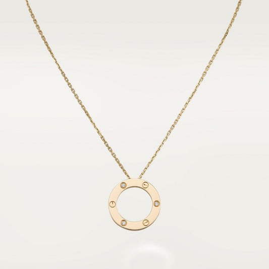 COLLIER CARTIER PENDENTIF LOVE 3 DIAMONDS GOLD