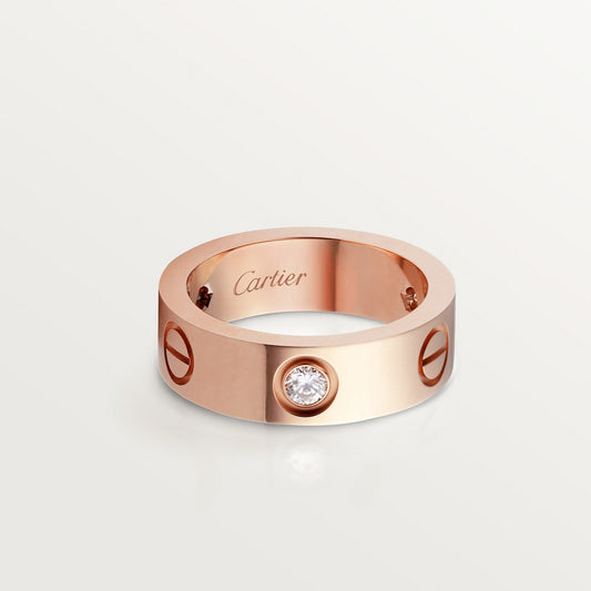 BAGUE CARTIER LOVE MODÈLE CLASSIQUE ROSE GOLD 3 DIAMANTS