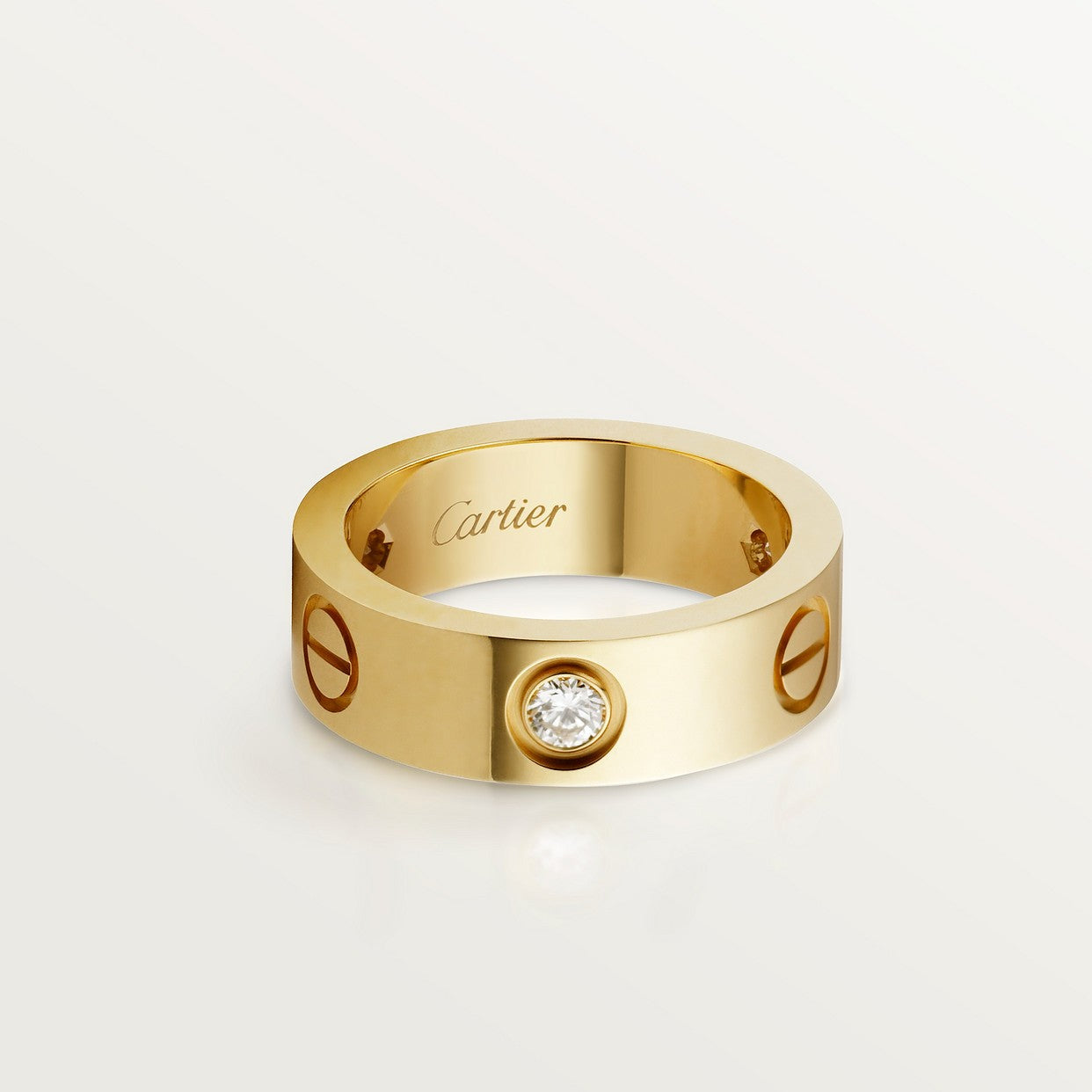 BAGUE CARTIER LOVE MODÈLE CLASSIQUE GOLD 3 DIAMANTS