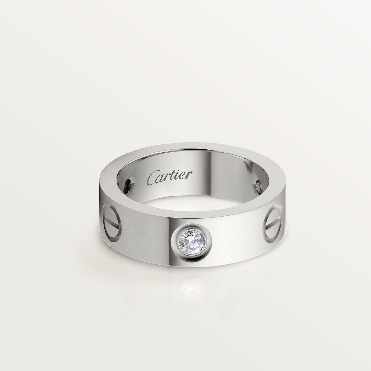 BAGUE CARTIER LOVE MODÈLE CLASSIQUE WHITE GOLD 3 DIAMANTS