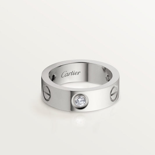 BAGUE CARTIER LOVE MODÈLE CLASSIQUE WHITE GOLD 3 DIAMANTS
