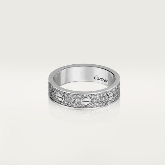 BAGUE CARTIER LOVE PAVÉE WHITE GOLD