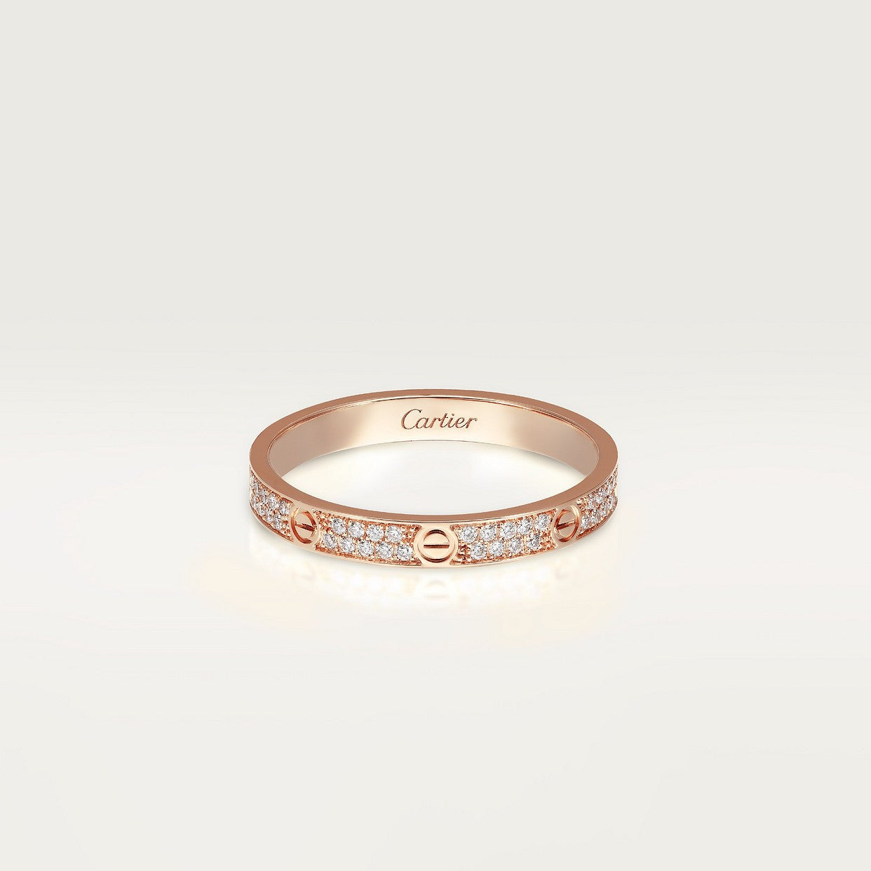BAGUE CARTIER LOVE PETIT MODÈLE PAVÉ ROSE GOLD