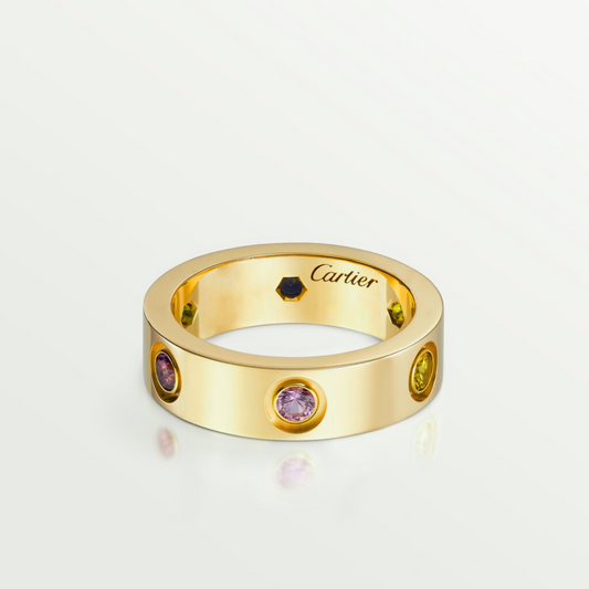 BAGUE CARTIER LOVE DIAMOND COLORS GOLD
