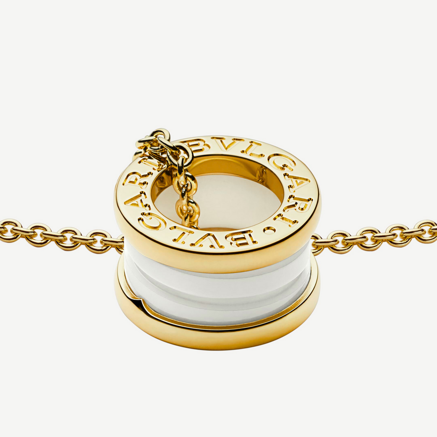 COLLIER BVLGARI B.ZERO1 CERAMIC BLANC GOLD