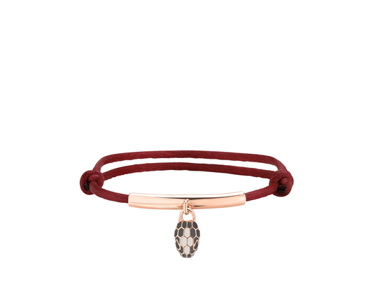 BRACELETS BVLGARI SERPENTI FOREVER CORDE ROUGE ROSE GOLD