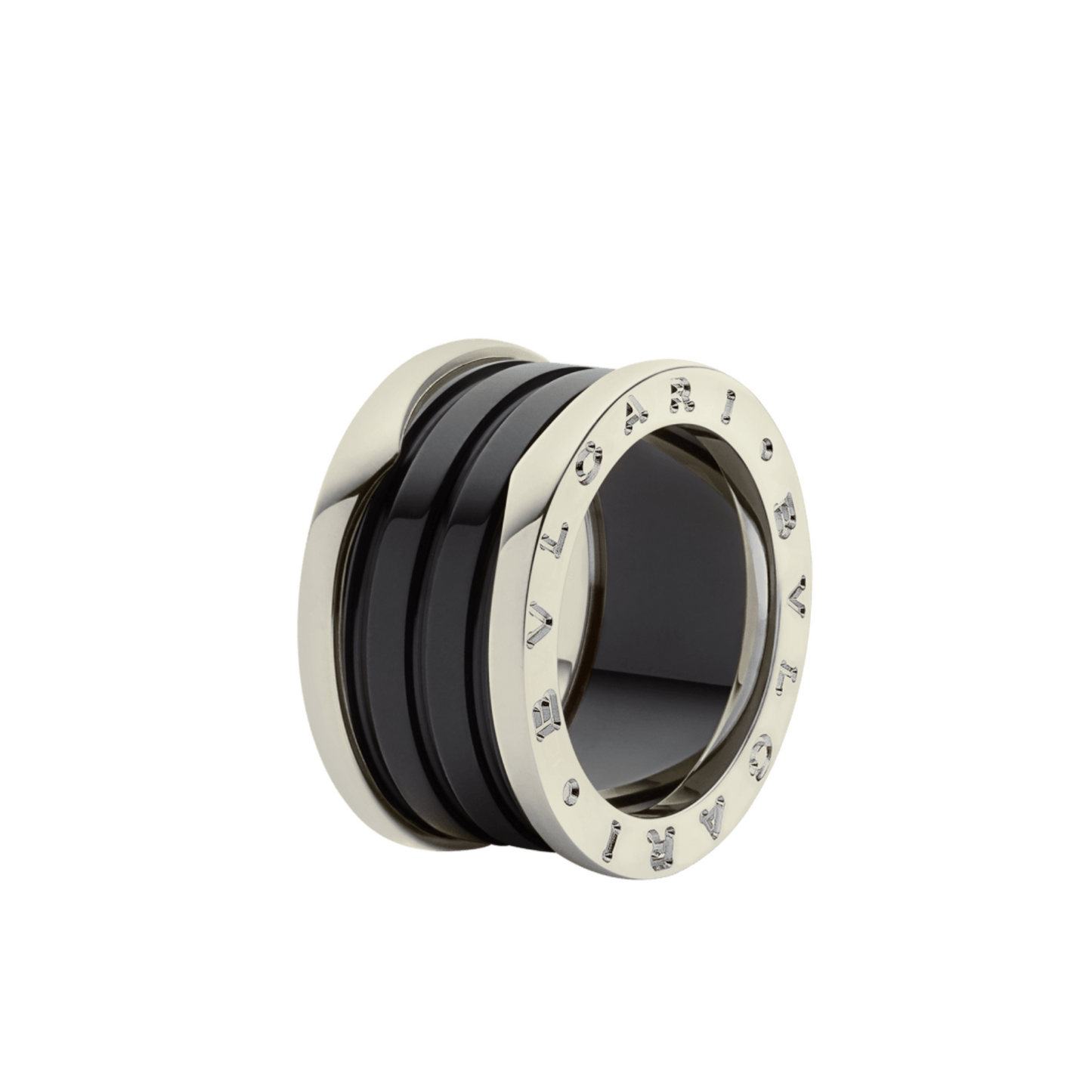 BAGUE BVLGARI B.ZERO1 CERAMIC NOIR WHITE GOLD