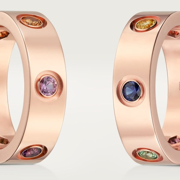 BAGUE CARTIER LOVE DIAMOND COLORS ROSE GOLD