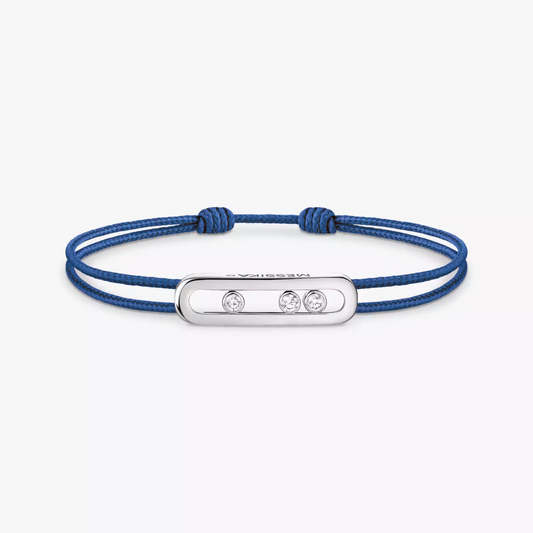 BRACELET MESSIKA CORDE BLEU MARINE WHITE GOLD